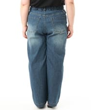 OLLFD28109 eur3(エウルキューブ) 【WEB先行販売】【大きいサイズ】ワイドストレートデニム ネイビー