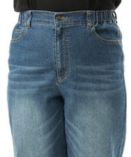 OLLFD28109 eur3(エウルキューブ) 【WEB先行販売】【大きいサイズ】ワイドストレートデニム ネイビー