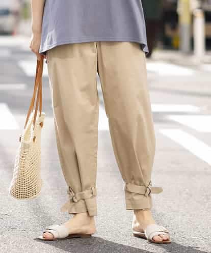 【大きいサイズ】裾ベルトデザイン2wayチノパンツ