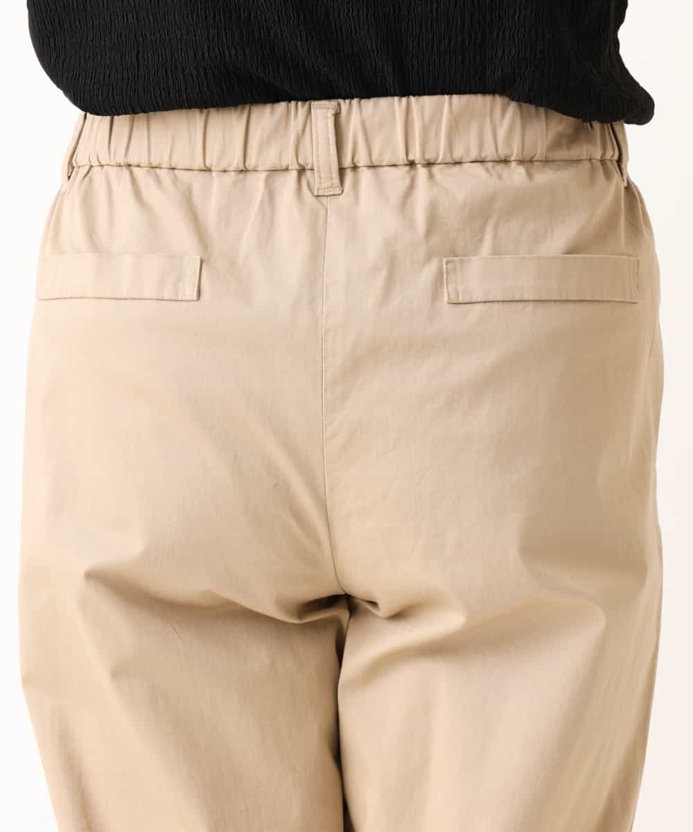 OLLFM18090 eur3(エウルキューブ) 【大きいサイズ】裾ベルトデザイン2wayチノパンツ ベージュ