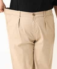 OLLFM18090 eur3(エウルキューブ) 【大きいサイズ】裾ベルトデザイン2wayチノパンツ ベージュ