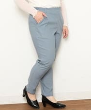 OLLFS03075 eur3(エウルキューブ) 【シリーズ累計販売1万5千枚！】【大きいサイズ】さらさらストレッチテーパードパンツ ライトブルー(50)