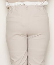 OLLFS03075 eur3(エウルキューブ) 【シリーズ累計販売1万5千枚！】【大きいサイズ】さらさらストレッチテーパードパンツ ライトグレー(91)