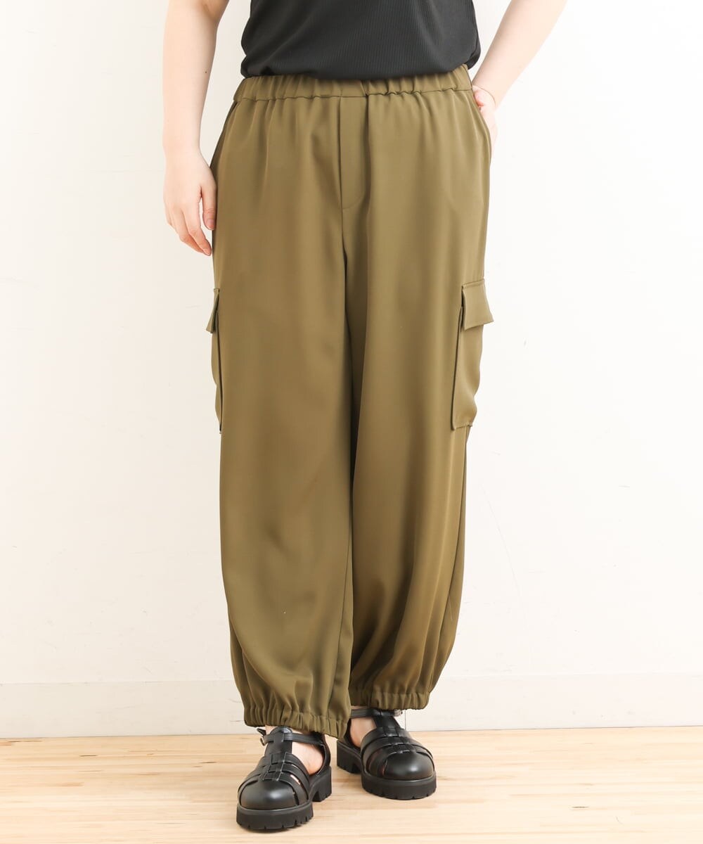 OLLFS22110 eur3(エウルキューブ) 【大きいサイズ】カーゴパンツ カーキ(36)