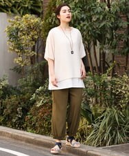 OLLFS22110 eur3(エウルキューブ) 【大きいサイズ】カーゴパンツ カーキ(36)