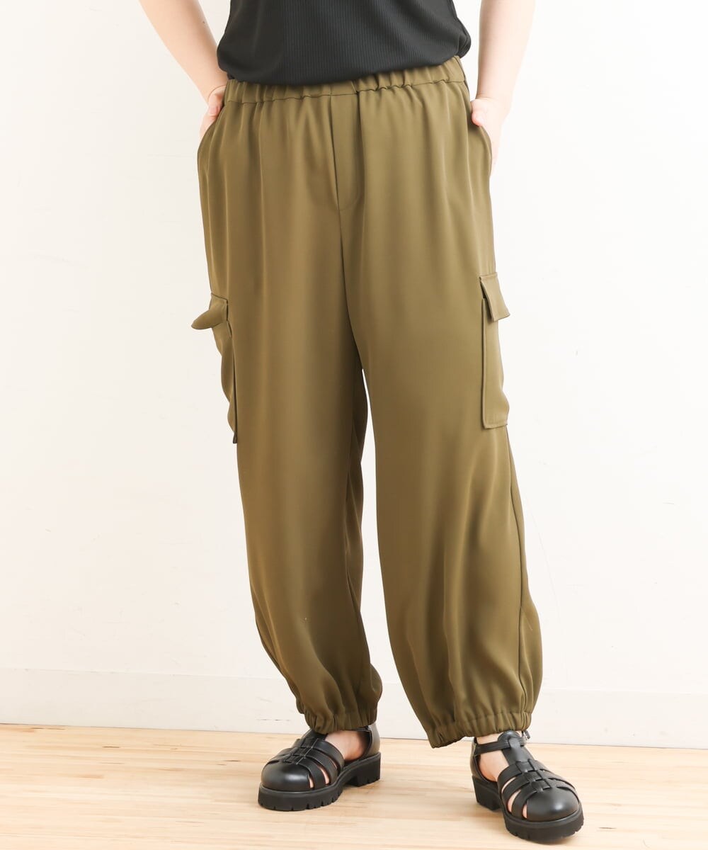 OLLFS22110 eur3(エウルキューブ) 【大きいサイズ】カーゴパンツ カーキ(36)
