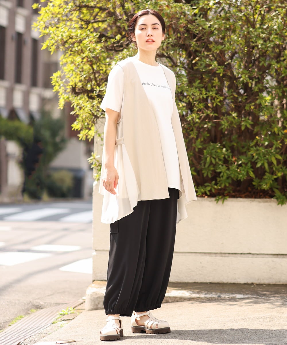 OLLFS22110 eur3(エウルキューブ) 【大きいサイズ】カーゴパンツ ブラック(94)