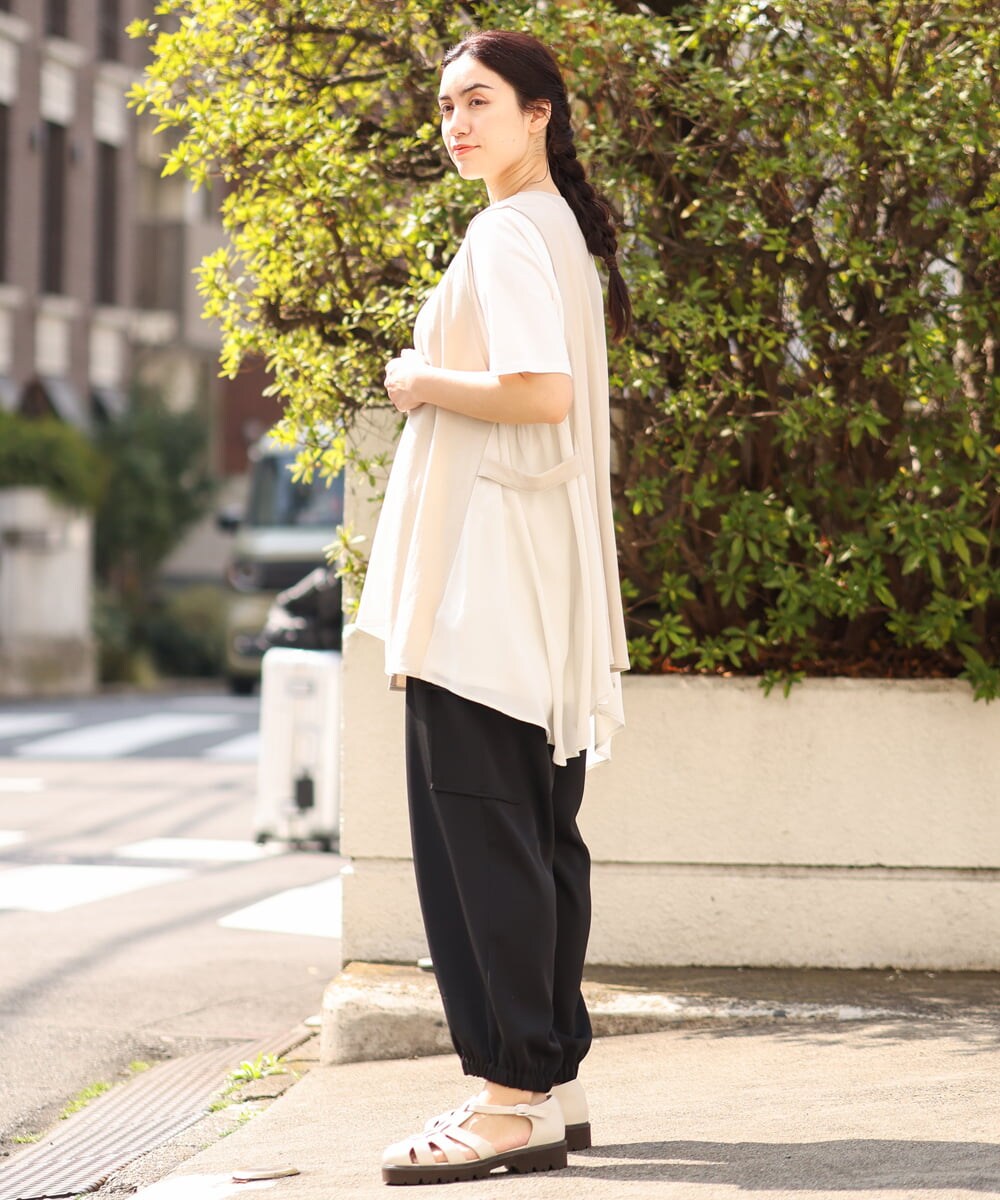 OLLFS22110 eur3(エウルキューブ) 【大きいサイズ】カーゴパンツ ブラック(94)