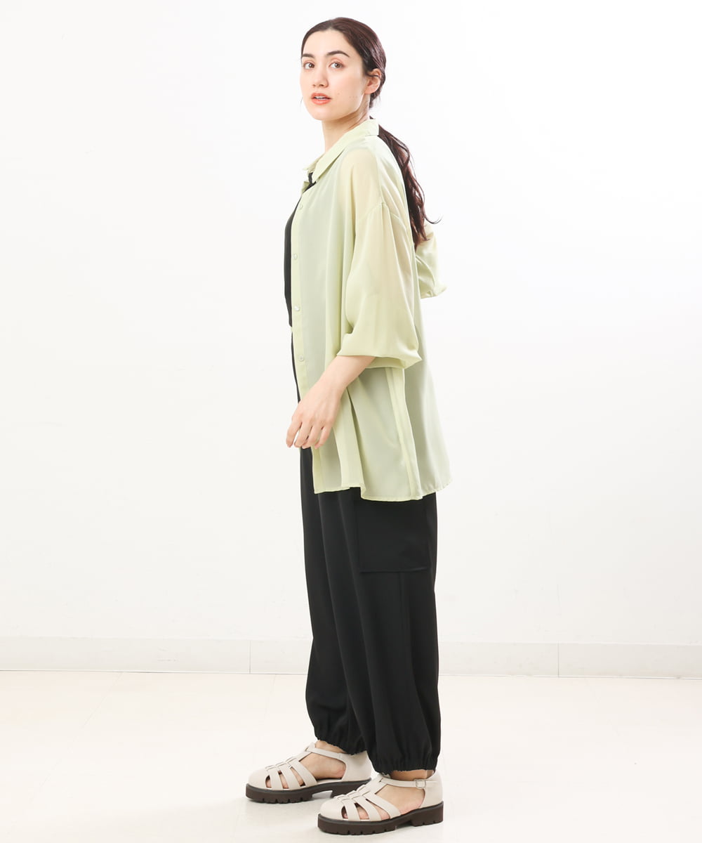 OLLFS22110 eur3(エウルキューブ) 【大きいサイズ】カーゴパンツ ブラック(94)