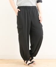 OLLFS22110 eur3(エウルキューブ) 【大きいサイズ】カーゴパンツ ブラック(94)