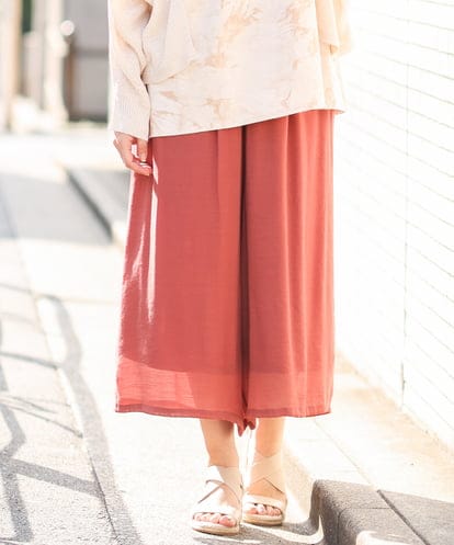 OLLFS23085 eur3 【大きいサイズ】スラブワイドパンツ