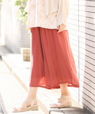 OLLFS23085 eur3(エウルキューブ) 【大きいサイズ】スラブワイドパンツ レッド(05)