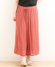 OLLFS23085 eur3(エウルキューブ) 【大きいサイズ】スラブワイドパンツ レッド(05)