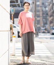 OLLFS23085 eur3(エウルキューブ) 【大きいサイズ】スラブワイドパンツ カーキ(36)