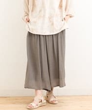 OLLFS23085 eur3(エウルキューブ) 【大きいサイズ】スラブワイドパンツ カーキ(36)