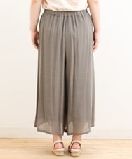 OLLFS23085 eur3(エウルキューブ) 【大きいサイズ】スラブワイドパンツ カーキ(36)