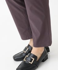 OLLFV11089 eur3(エウルキューブ) 【大きいサイズ】さらさらストレッチストレートパンツ ダークブラウン(87)