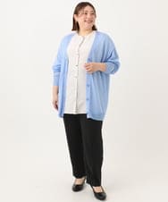 OLLGA17119 eur3(エウルキューブ) 【大きいサイズ/接触冷感】カノコタックテーパードパンツ ブラック(94)