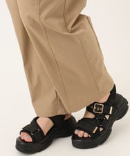OLLGA21129 eur3(エウルキューブ) 【WEB先行販売】【大きいサイズ/接触冷感】ストレッチクロスコクーンパンツ ベージュ(82)