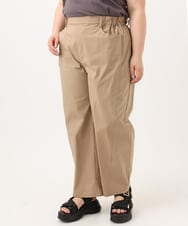OLLGA21129 eur3(エウルキューブ) 【WEB先行販売】【大きいサイズ/接触冷感】ストレッチクロスコクーンパンツ ベージュ(82)