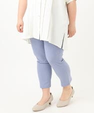OLLGA26089 eur3(エウルキューブ) 【大きいサイズ/接触冷感】サマーハイパーカットレングスパンツ ブルー(55)