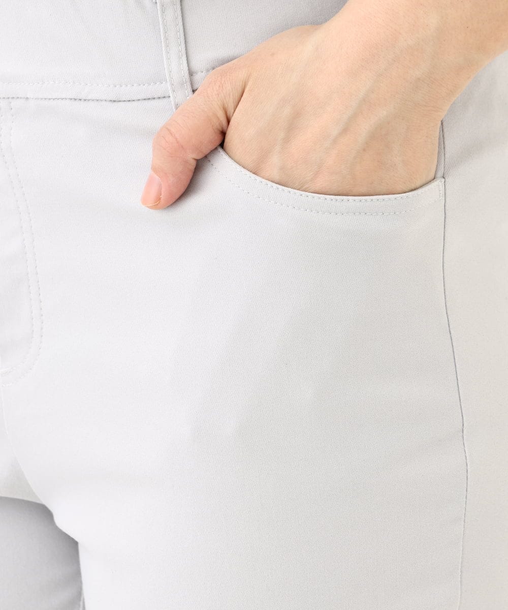 OLLGA26089 eur3(エウルキューブ) 【大きいサイズ/接触冷感】サマーハイパーカットレングスパンツ ライトグレー(91)