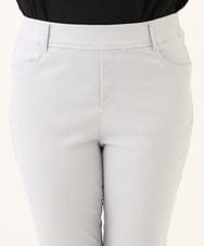 OLLGA26089 eur3(エウルキューブ) 【大きいサイズ/接触冷感】サマーハイパーカットレングスパンツ ライトグレー(91)