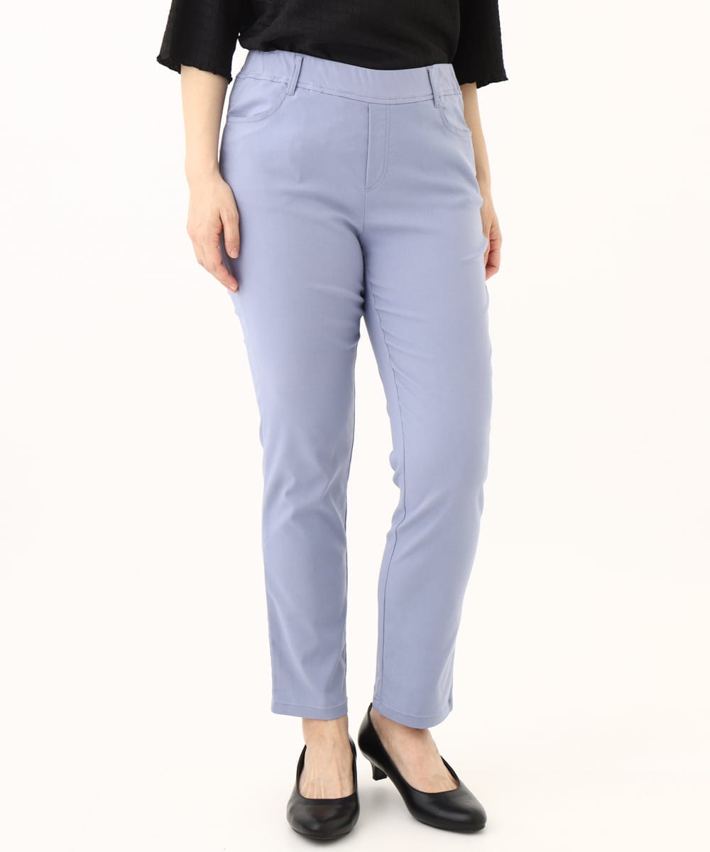 OLLGA27089 eur3(エウルキューブ) 【大きいサイズ/接触冷感】サマーハイパーストレッチパンツ ブルー(55)