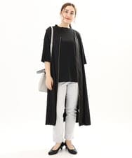 OLLGA27089 eur3(エウルキューブ) 【大きいサイズ/接触冷感】サマーハイパーストレッチパンツ ライトグレー(91)