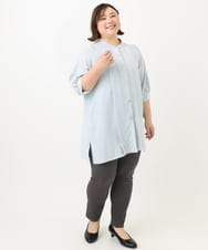 OLLGA27089 eur3(エウルキューブ) 【大きいサイズ/接触冷感】サマーハイパーストレッチパンツ ダークグレー(93)