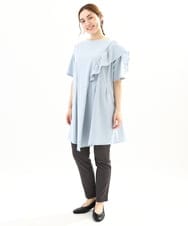 OLLGA27089 eur3(エウルキューブ) 【大きいサイズ/接触冷感】サマーハイパーストレッチパンツ ダークグレー(93)