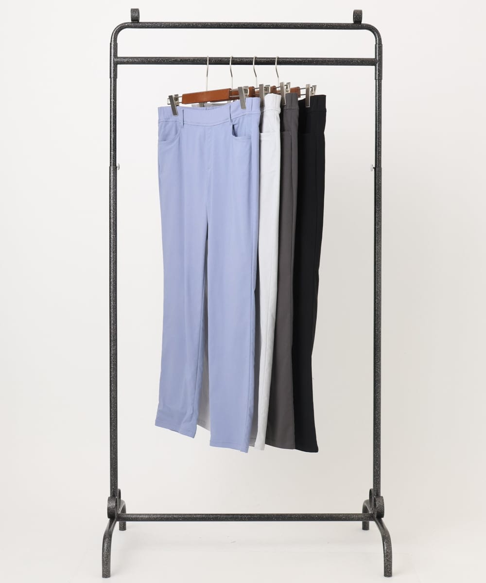OLLGA27089 eur3(エウルキューブ) 【大きいサイズ/接触冷感】サマーハイパーストレッチパンツ ブラック(94)