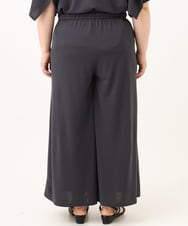 OLLGA30089 eur3(エウルキューブ) 【WEB先行販売】【大きいサイズ/セットアップ対応】接触冷感ジャージーワイドパンツ ダークグレー(93)