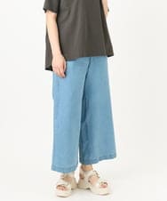 OLLGA34129 eur3(エウルキューブ) 【WEB先行販売】【大きいサイズ/機能素材アイテム】撥水加工デニム ライトブルー(50)