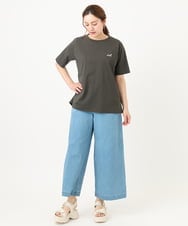 OLLGA34129 eur3(エウルキューブ) 【WEB先行販売】【大きいサイズ/機能素材アイテム】撥水加工デニム ライトブルー(50)