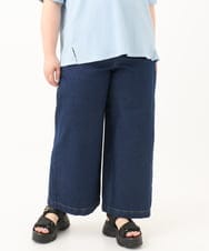 OLLGA34129 eur3(エウルキューブ) 【WEB先行販売】【大きいサイズ/機能素材アイテム】撥水加工デニム ネイビー(57)