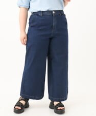 OLLGA34129 eur3(エウルキューブ) 【WEB先行販売】【大きいサイズ/機能素材アイテム】撥水加工デニム ネイビー(57)