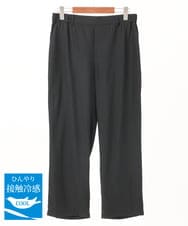 OLLGA41119 eur3(エウルキューブ) 【WEB先行販売】【大きいサイズ/接触冷感】コードピケソフトストレッチパンツ ブラック(94)