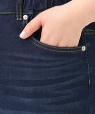 OLLGA43099 eur3(エウルキューブ) 【大きいサイズ/接触冷感】ストレートワイドデニムパンツ ネイビー(57)
