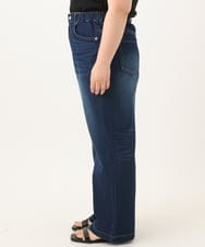 OLLGA43099 eur3(エウルキューブ) 【大きいサイズ/接触冷感】ストレートワイドデニムパンツ ネイビー(57)
