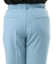 OLLGD08119 eur3(エウルキューブ) 【大きいサイズ/機能素材】洗えるカノコセンタープレスパンツ ライトブルー