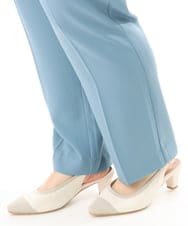 OLLGD08119 eur3(エウルキューブ) 【大きいサイズ/機能素材】洗えるカノコセンタープレスパンツ ライトブルー