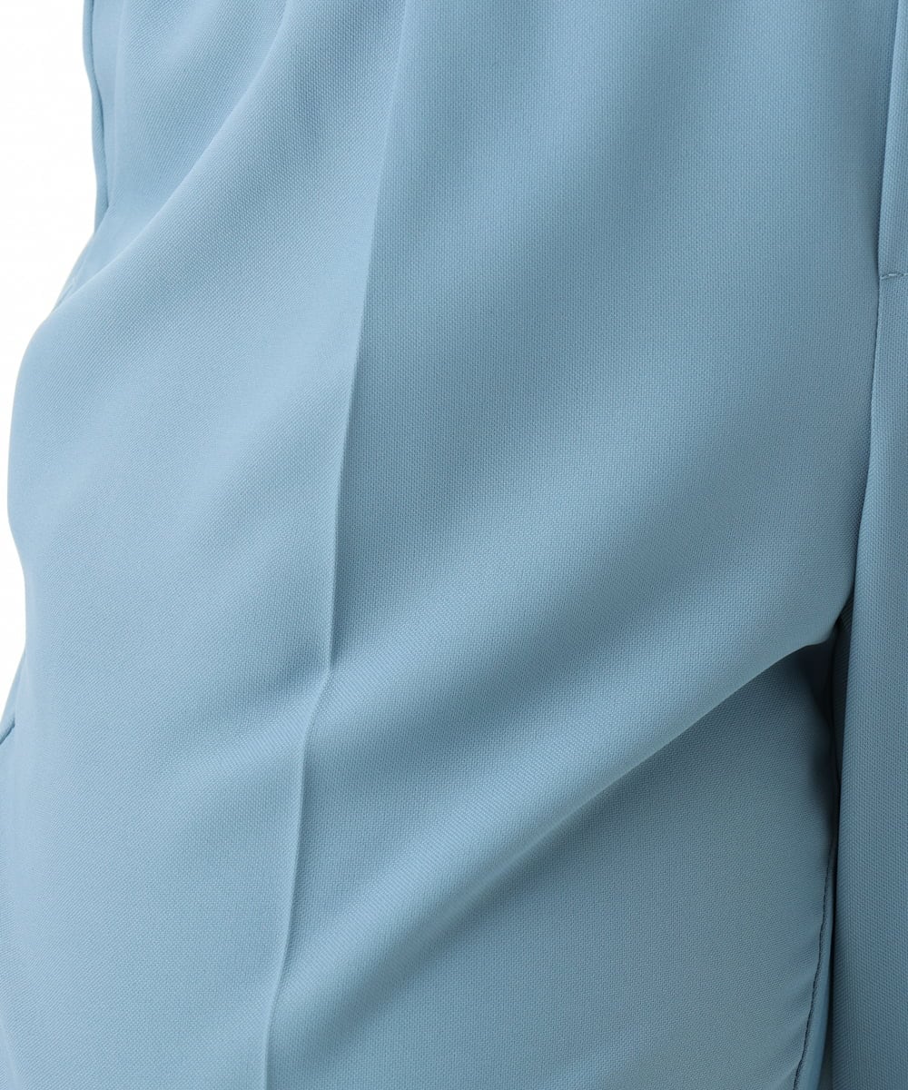 OLLGD08119 eur3(エウルキューブ) 【大きいサイズ/機能素材】洗えるカノコセンタープレスパンツ ライトブルー