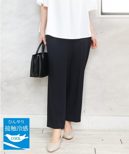 OLLGD08119 eur3 【大きいサイズ/機能素材】洗えるカノコセンタープレスパンツ