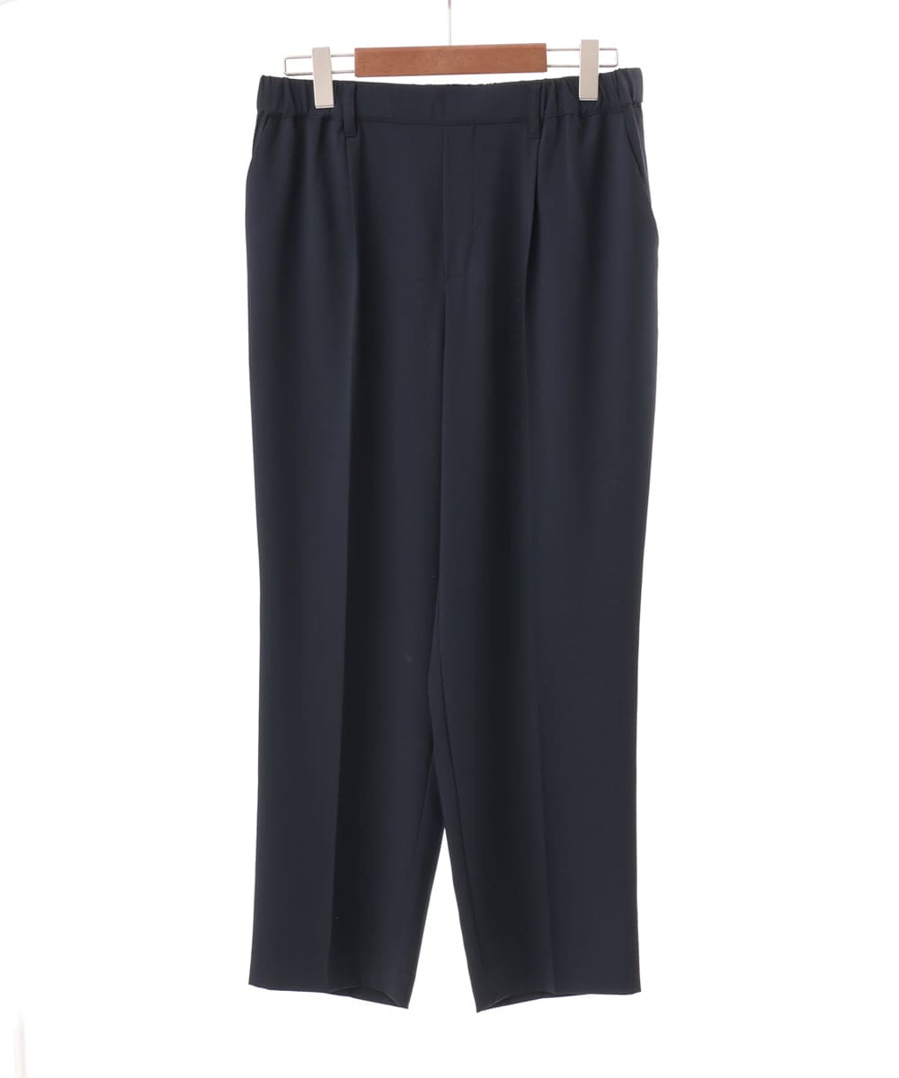 OLLGD08119 eur3(エウルキューブ) 【大きいサイズ/機能素材】洗えるカノコセンタープレスパンツ ネイビー