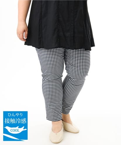 OLLGD14089  【WEB先行販売】【大きいサイズ/接触冷感】ハイパーストレッチカットレングスパンツ