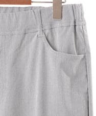 OLLGD14089 eur3(エウルキューブ) 【WEB先行販売】【大きいサイズ/接触冷感】ハイパーストレッチカットレングスパンツ グレー