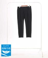 OLLGD14089 eur3(エウルキューブ) 【WEB先行販売】【大きいサイズ/接触冷感】ハイパーストレッチカットレングスパンツ ブラック