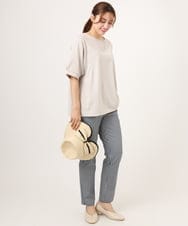 OLLGD15089 eur3(エウルキューブ) 【大きいサイズ/接触冷感】ハイパーストレッチパンツ ネイビー