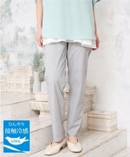 OLLGD15089 eur3(エウルキューブ) 【WEB先行販売】【大きいサイズ/接触冷感】ハイパーストレッチパンツ グレー